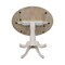 International Concepts Round 42 in Rd Dual Drop Leaf Pedestal Table, 35.5 inH, Unfinished, Ready to Finish, 42 in W, 42 in L K-42DPT-6B - alternate 4